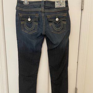 TRUE RELIGION Skinny Old Multi QT Flaps Jeans 27 - Worn Once